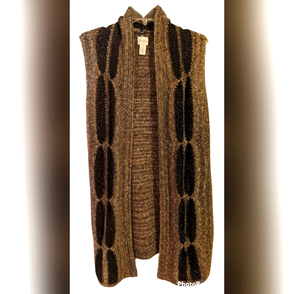 Chico's Long Fall Sweater Vest - Sparkles ✨